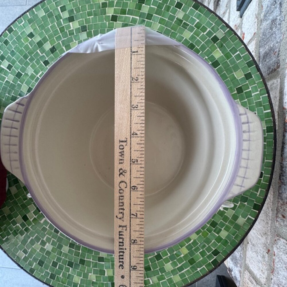 Temptations Ovenware by Tara Morning Glory 2 qt Trivet Wire Basket & Cov… - Picture 11 of 13